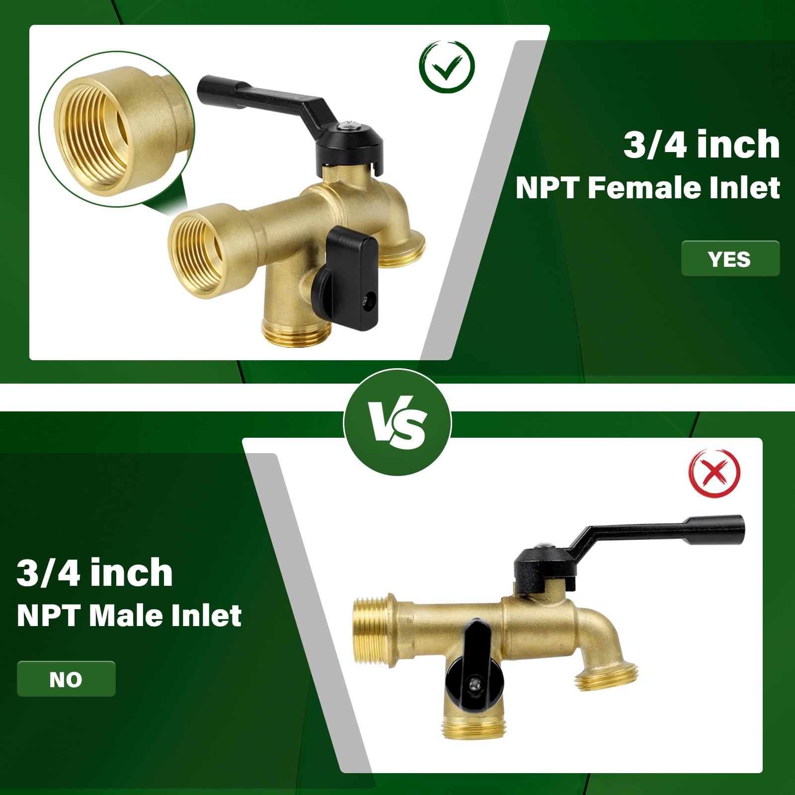 KAKSEY two hoses attached in use demonstrating simultaneous watering convenience