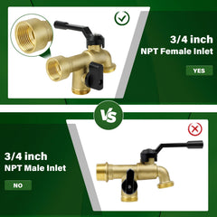 KAKSEY two hoses attached in use demonstrating simultaneous watering convenience