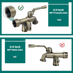 KAKSEY two hoses connected to outlets demonstrating simultaneous watering benefit