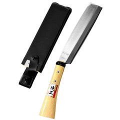 KAKURI nata front view showing full blade and oak handle for versatile woodwork