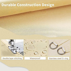 KALINCO stainless steel D-ring corner detail and reinforced stitching for secure mounting