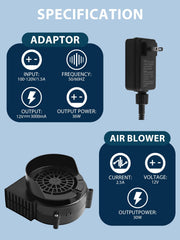 Kalolary close-up of 12V/3A UL adapter offering safe reliable power conversion