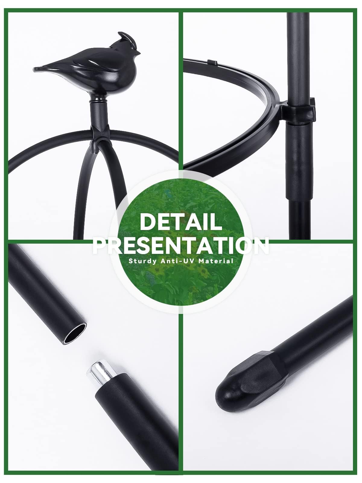 Kalolary adjustable pipe ring close-up showing flexible plant support benefit