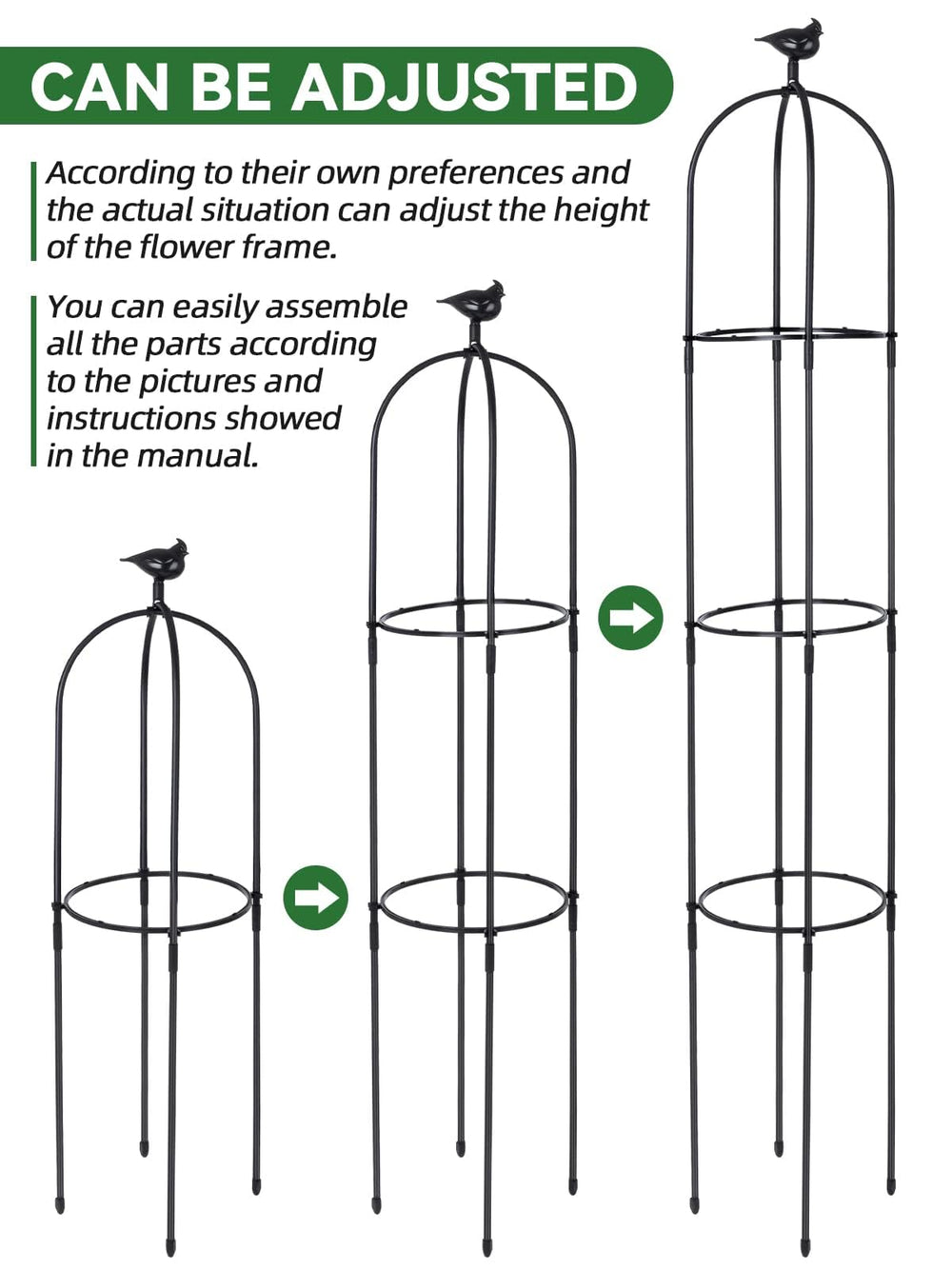 Kalolary sharp bottom stake detail demonstrating easy soil anchoring benefit