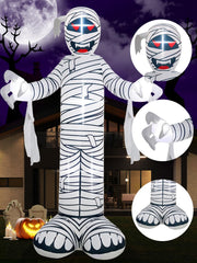 Kalolary illuminated mummy at night with LED lights increasing yard visibility