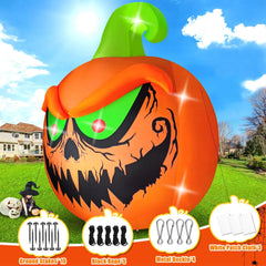 Kalolary pumpkin lit by built-in LEDs highlighting nighttime visibility