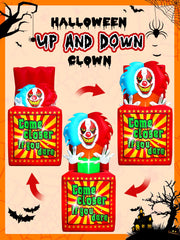 Kalolary side profile showing clown popping from box for dramatic animation benefit