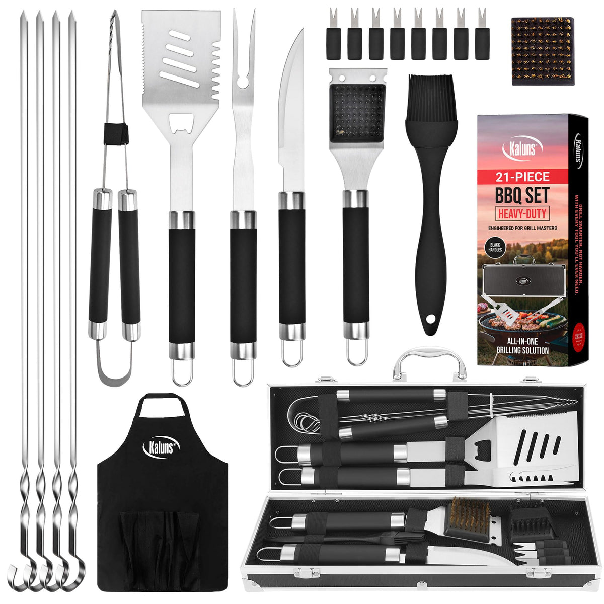 Kaluns front packaging case open showing organized tools and easy transport benefit