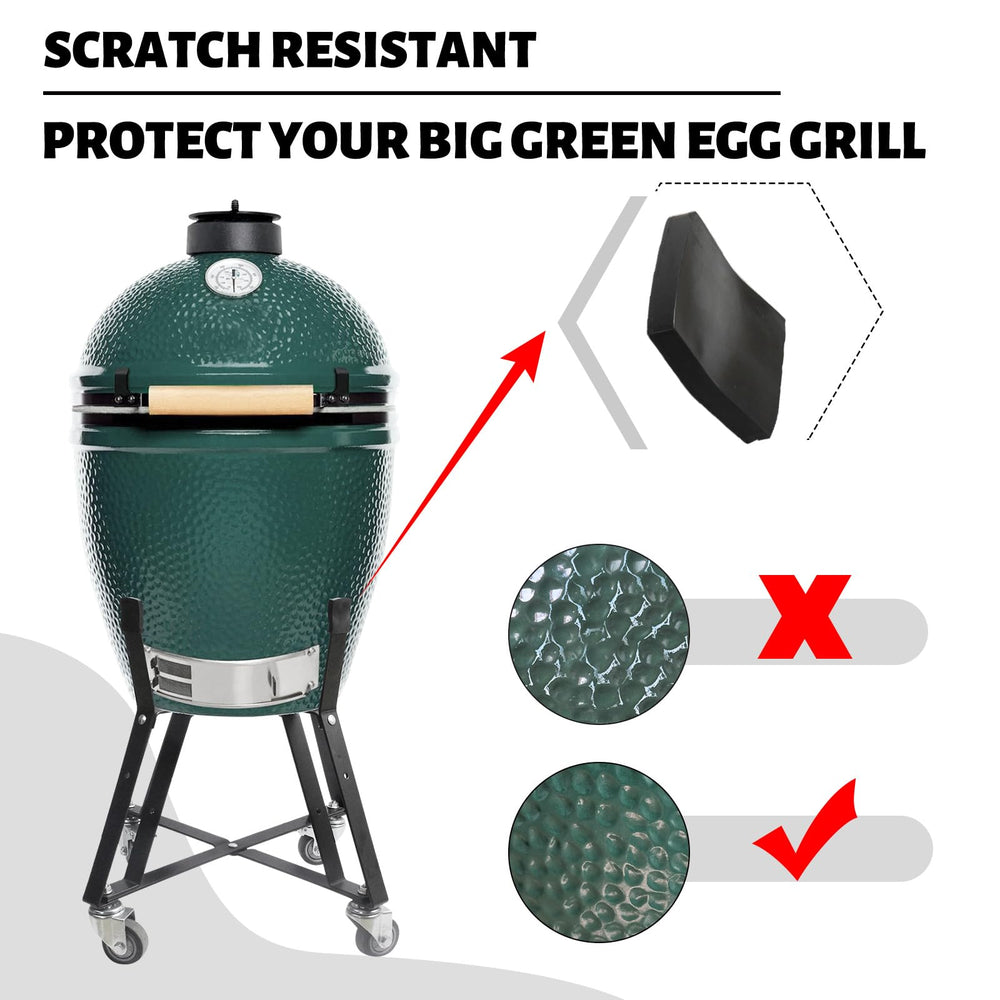 kamado factory wheel locks demonstration ensuring secure, stationary grilling