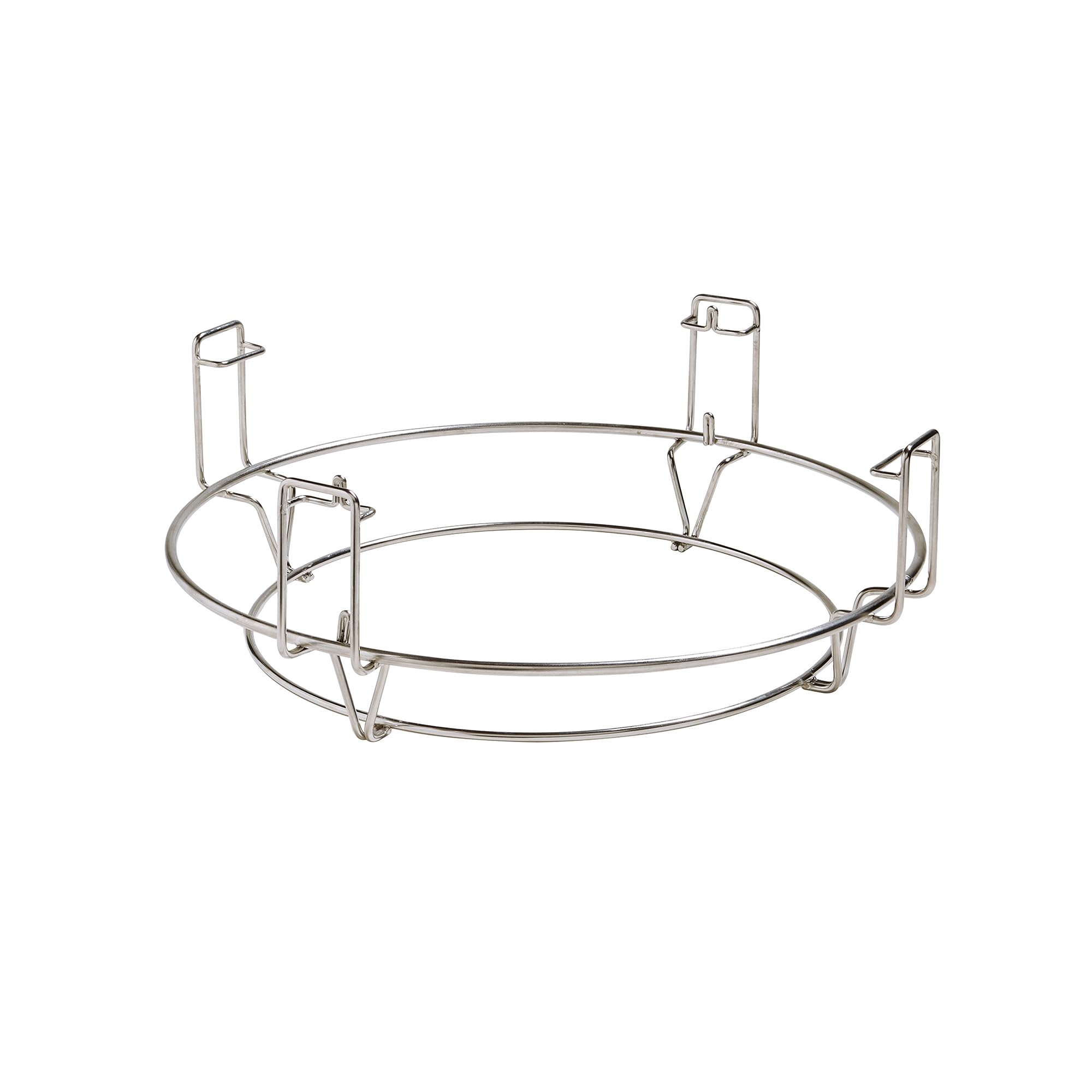 Kamado Joe front view of flexible cooking rack showing full grill coverage and improved control