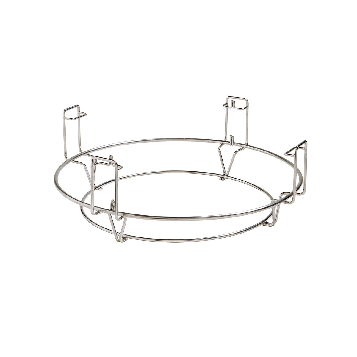 Kamado Joe front view of flexible cooking rack showing full grill coverage and improved control