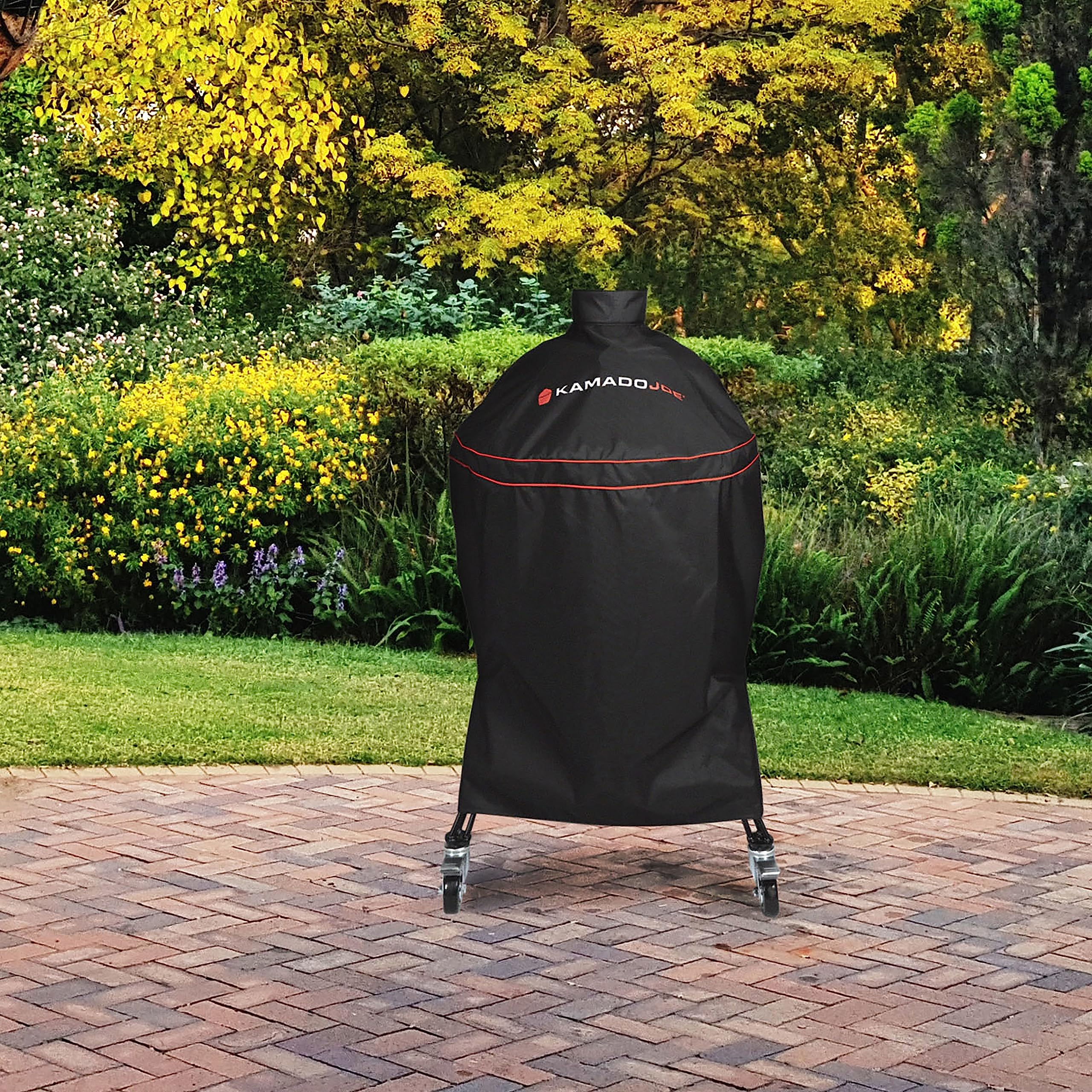 Kamado Joe close-up of waterproof polyester fabric showing durable weather protection
