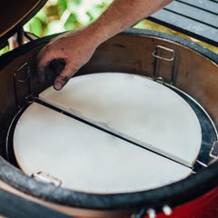 Kamado Joe close-up of ceramic texture highlighting heat retention