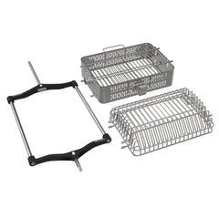 Kamado Joe flat basket front view showing sturdy rim and even heat benefit