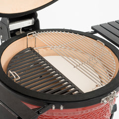 Kamado Joe close-up of 304 stainless steel rack highlighting durability and rust resistance