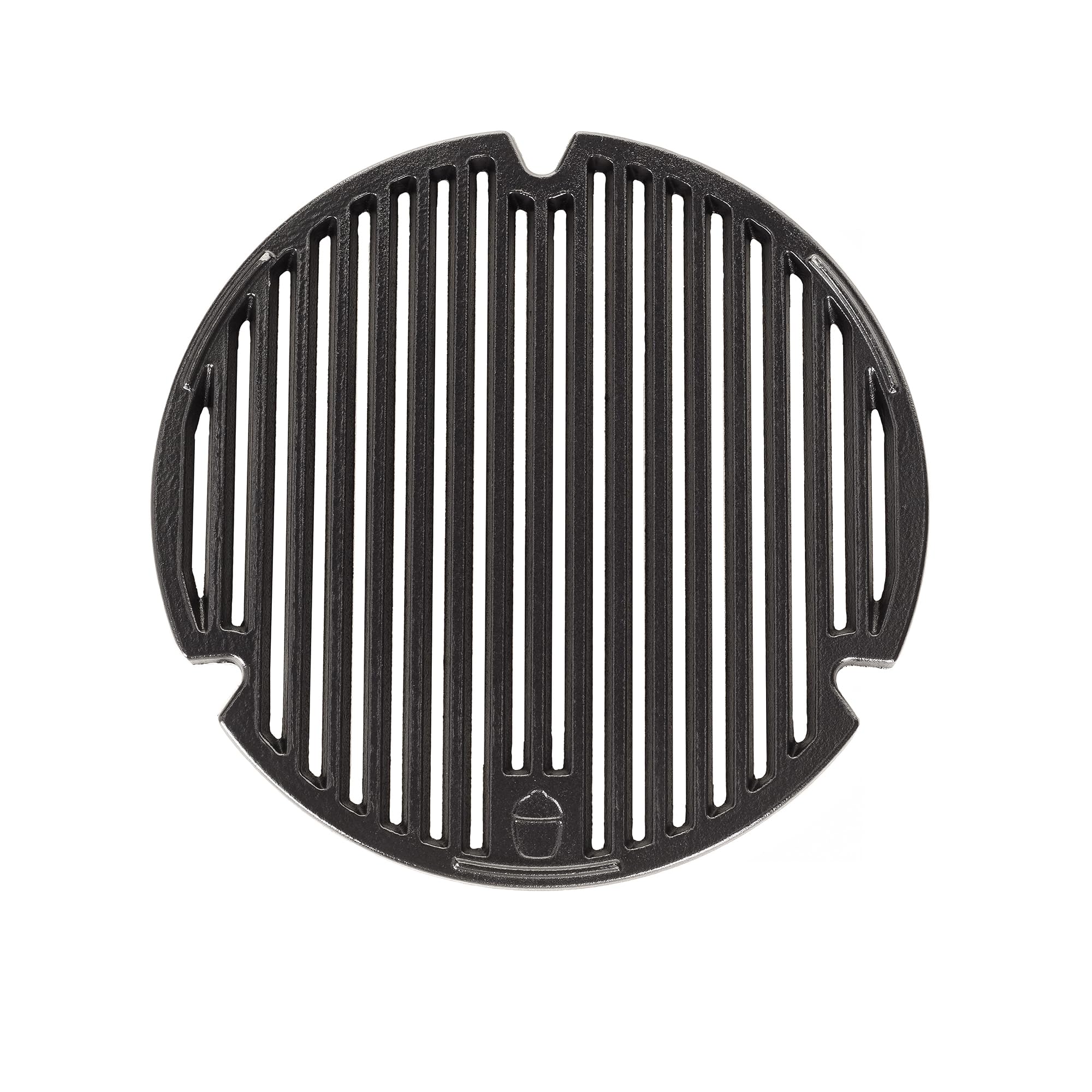 Kamado Joe front view of cast iron grate showing durable design and reliable searing