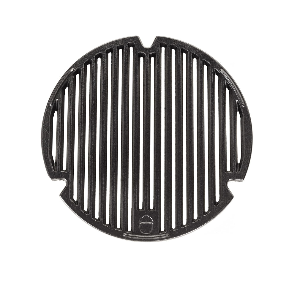 Kamado Joe front view of cast iron grate showing durable design and reliable searing