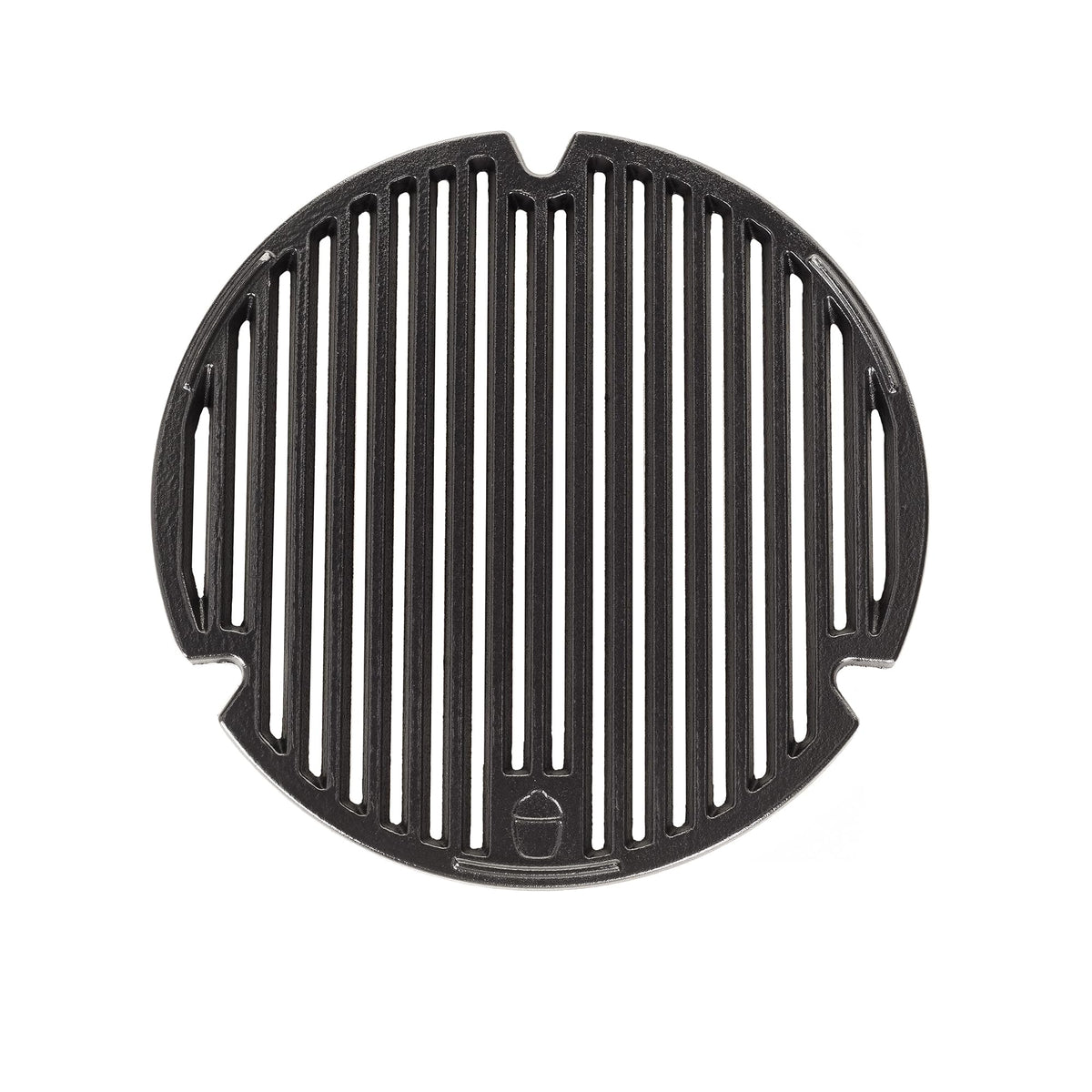 Kamado Joe front view of cast iron grate showing durable design and reliable searing