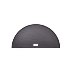 Kamado Joe front view of griddle showing fit and sturdy cast iron benefit