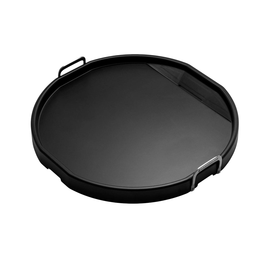 Kamado Joe griddle front view showing full flat-top benefit