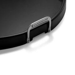 Kamado Joe close-up of carbon steel surface illustrating quick heat-up