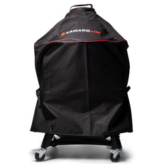 Kamado Joe front view of cover protecting kettle grill for all-weather protection