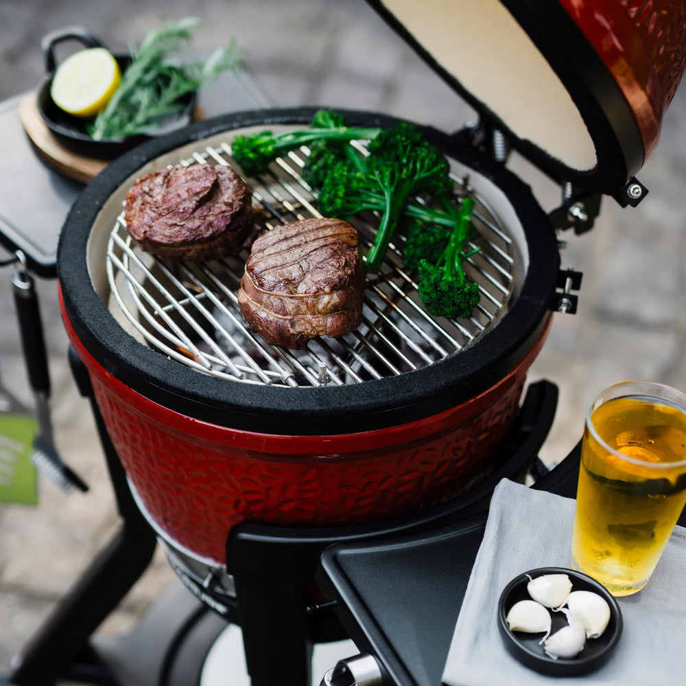 Kamado Joe lifestyle grilling setup showing portability and convenience