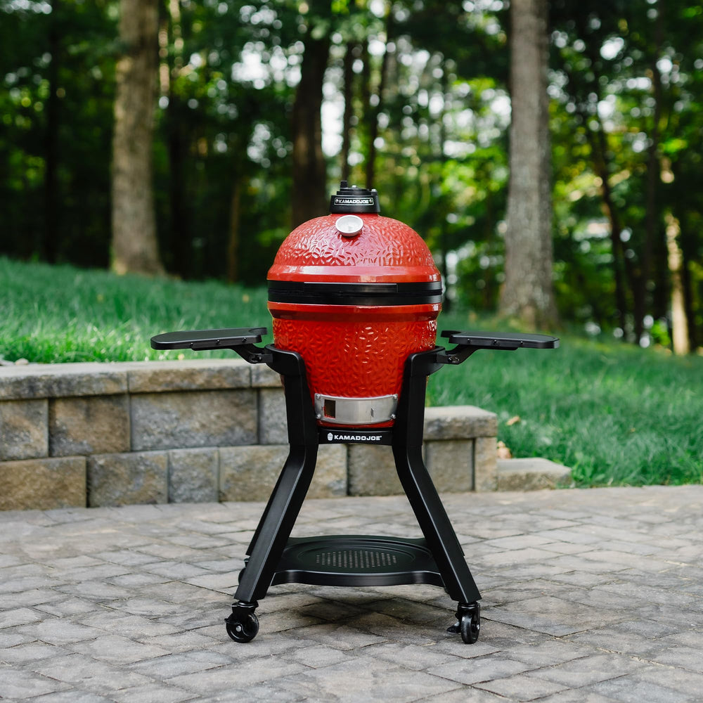 Kamado Joe powder-coat finish closeup resisting outdoor wear