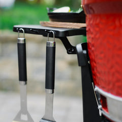 Kamado Joe shelf folded compact for easy storage and transport