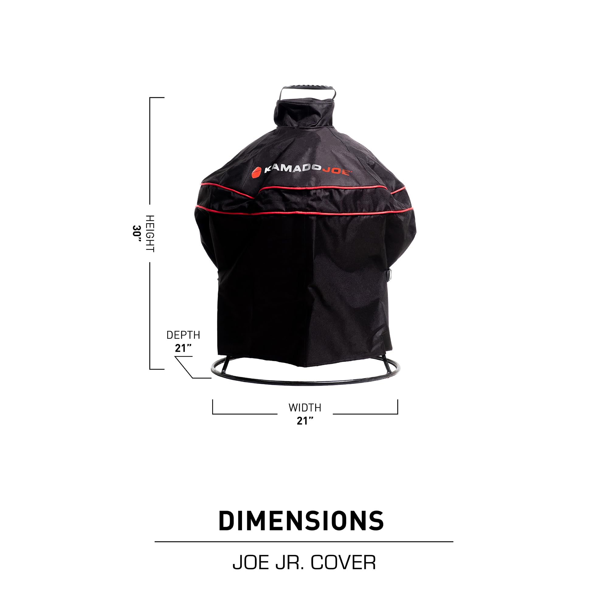 Kamado Joe side profile demonstrating snug Joe Jr fit and coverage