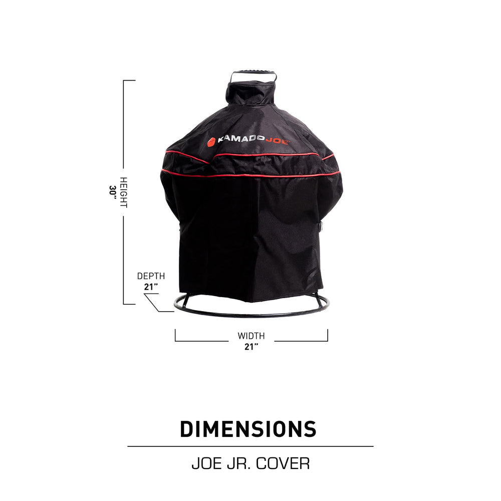 Kamado Joe side profile demonstrating snug Joe Jr fit and coverage