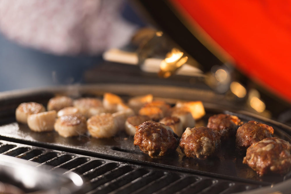 Kamado Joe soapstone edge detail showing thickness for heat retention benefit