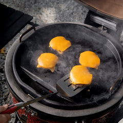 Kamado Joe stainless-steel handles for safe, stable handling
