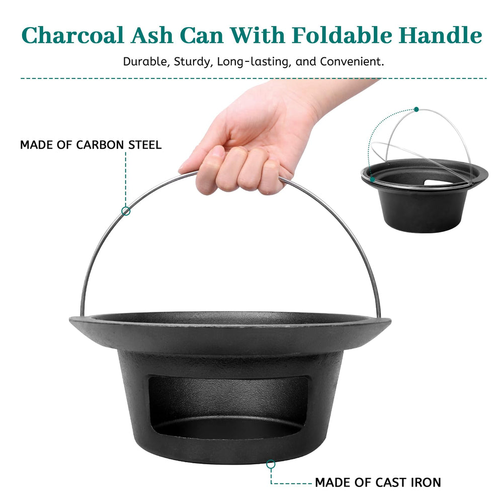 KAMaster ash can close-up of cast iron texture demonstrating durability benefit