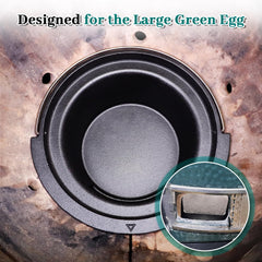 KAMaster ash can placed inside kamado showing scale and secure fit benefit