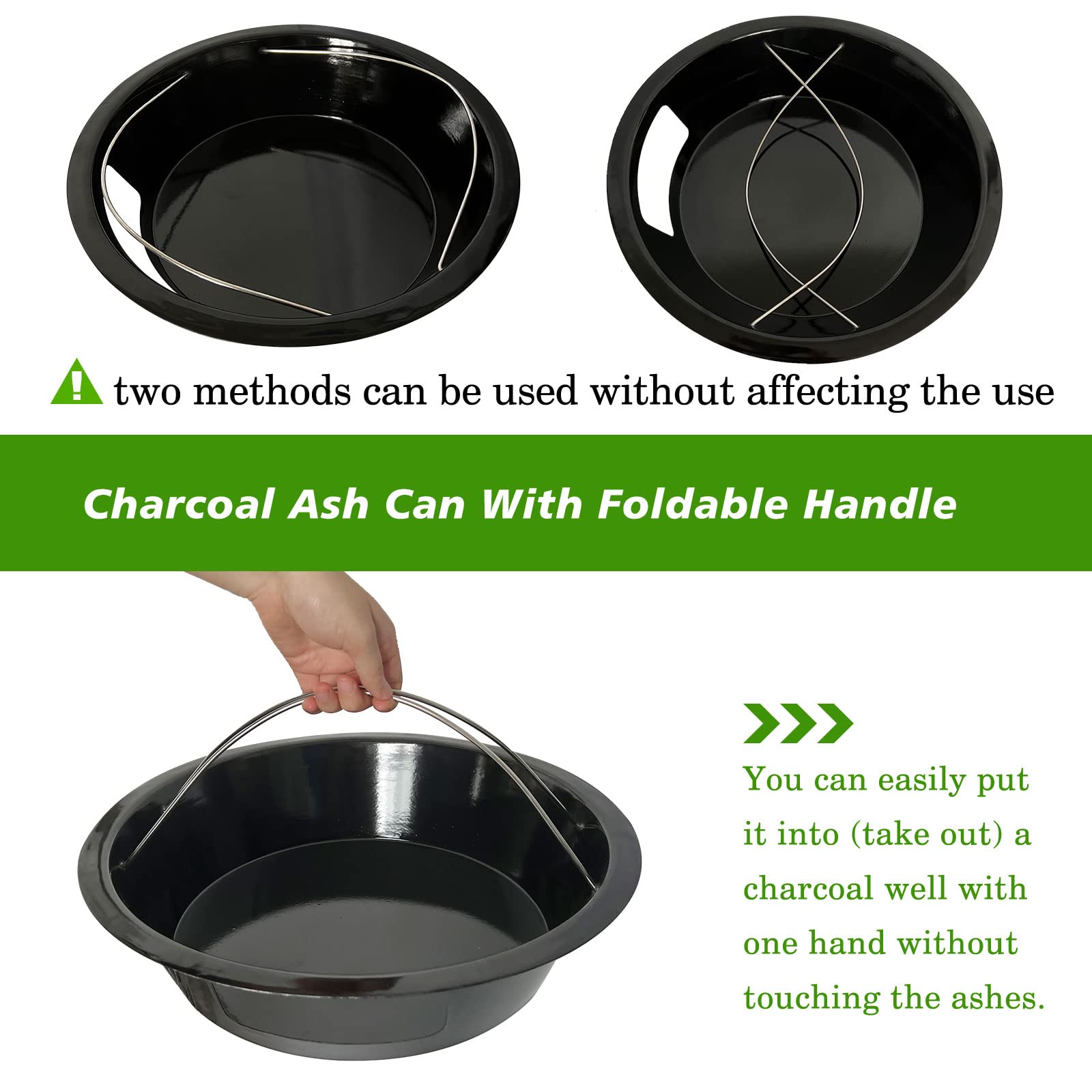 KAMaster ash can under a 17-inch fire grate preventing grate rotation while cleaning
