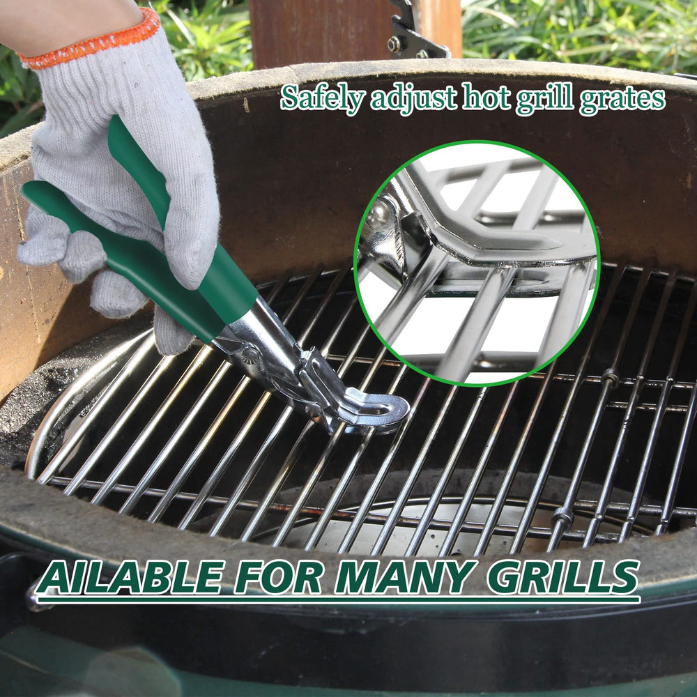 KAMaster tool set on a backyard kamado grill highlighting faster maintenance