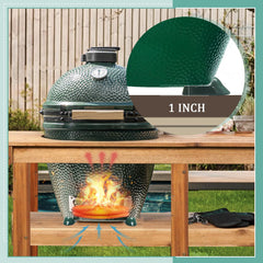 KAMaster feet installed under a kamado grill demonstrating raised airflow benefit