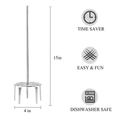 KAMaster close-up of 304 stainless hex shaft detail for secure drill grip and corrosion resistance