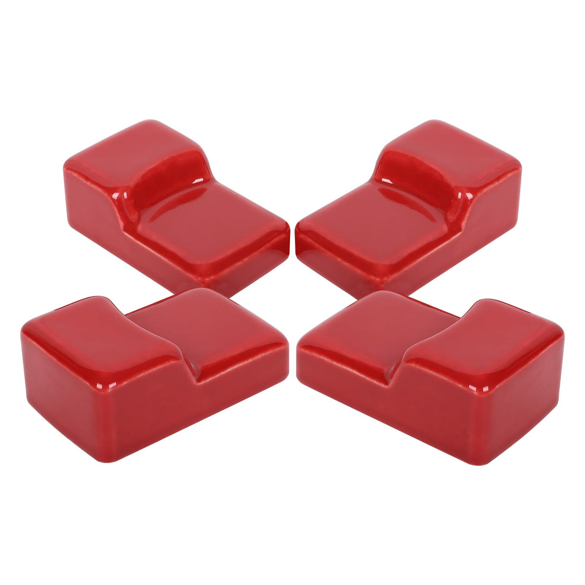 KAMaster front view of four red ceramic feet showing protective elevation benefit
