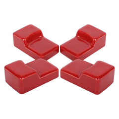 KAMaster front view of four red ceramic feet showing protective elevation benefit