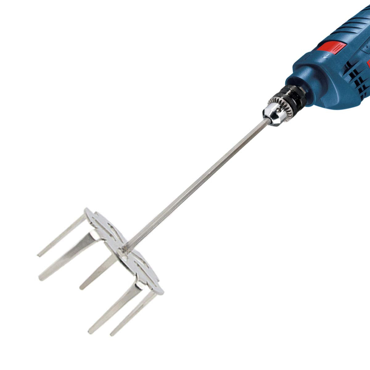 KAMaster front view of pork puller attachment showing robust build and quick shredding benefit