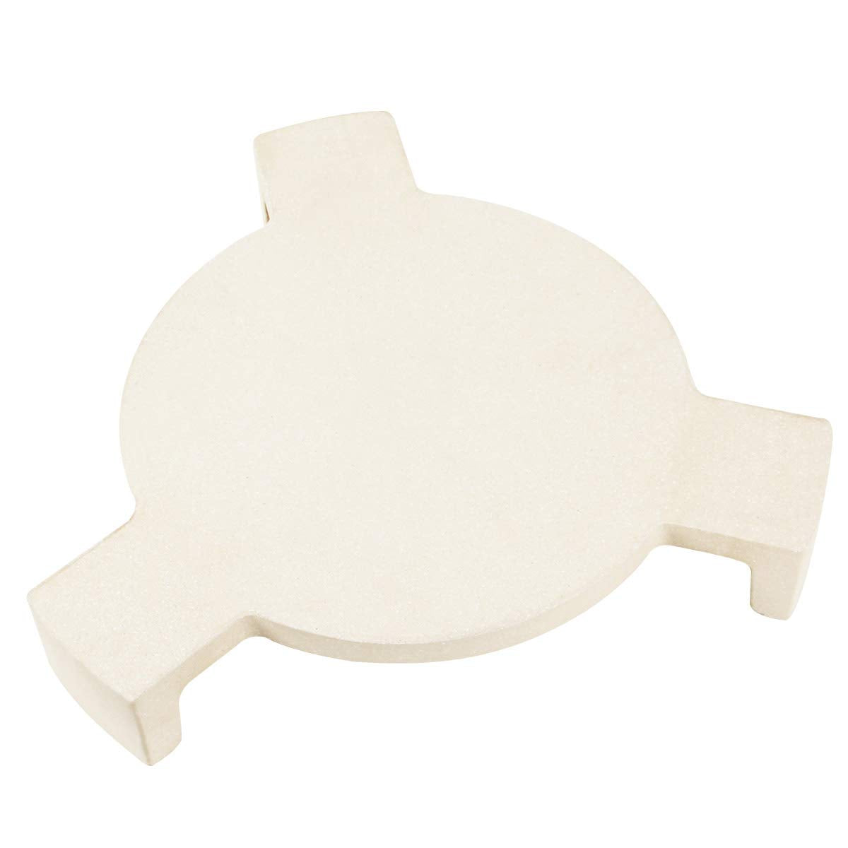 KAMaster plate setter front view showing full ceramic disc and fit for medium kamado