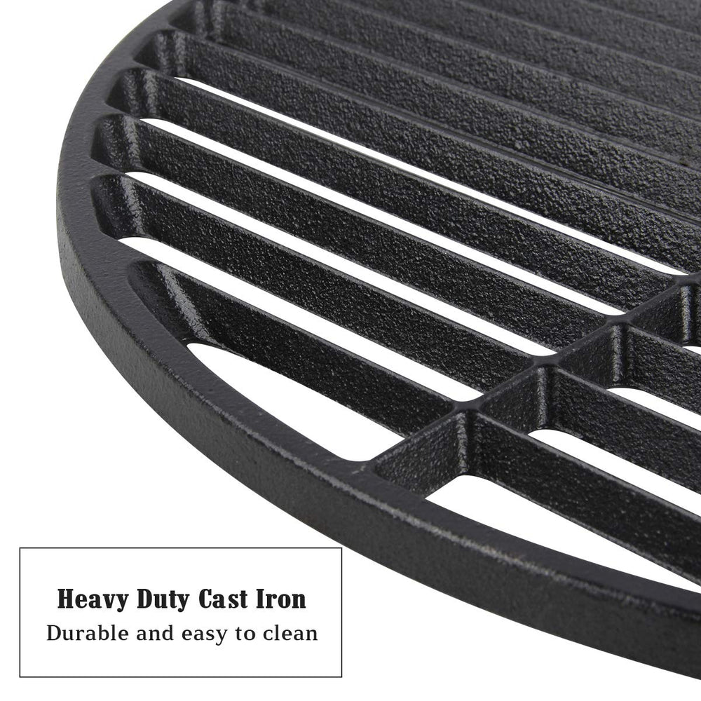 KAMaster grate installed in kamado grill demonstrating proper fit and even heating