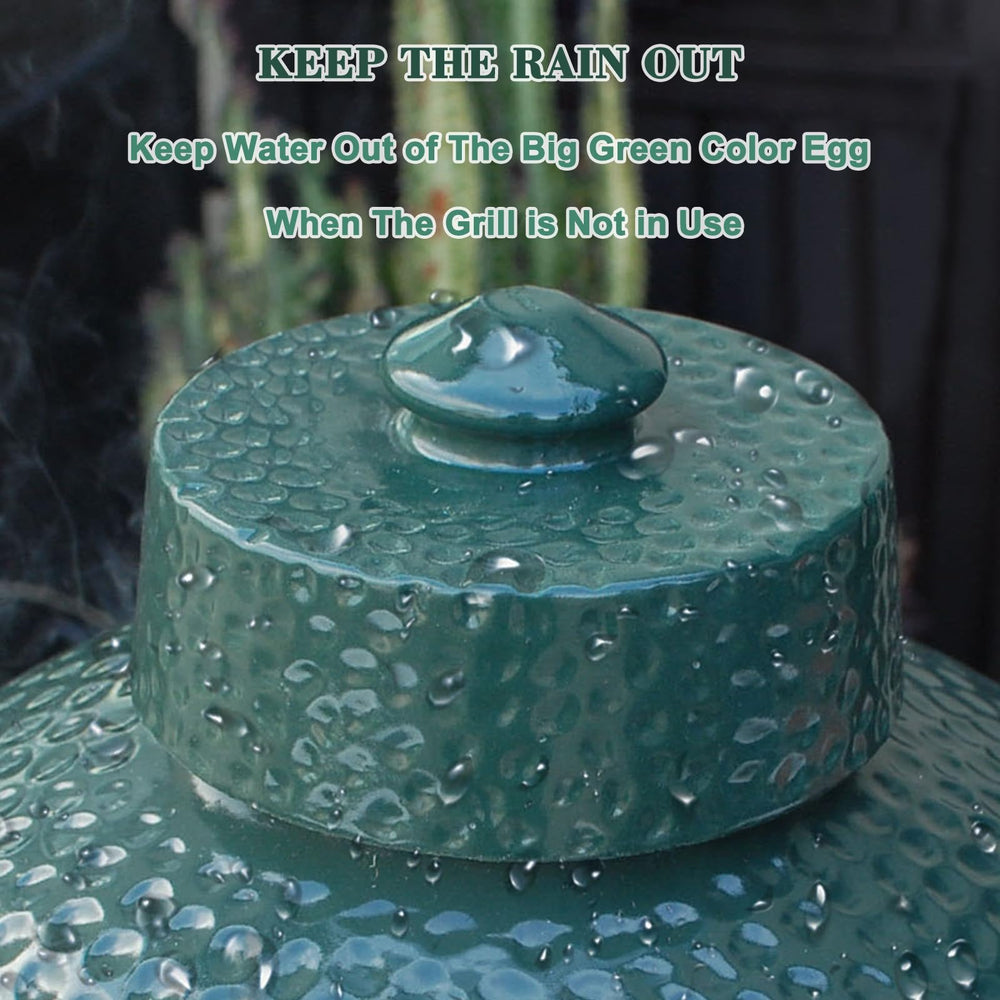 KAMaster cap installed on Big Green Egg demonstrating temperature control benefit