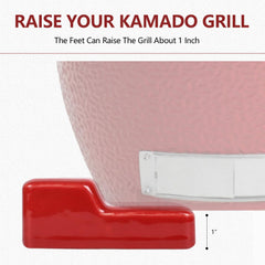 KAMaster feet installed under kamado grill demonstrating improved airflow
