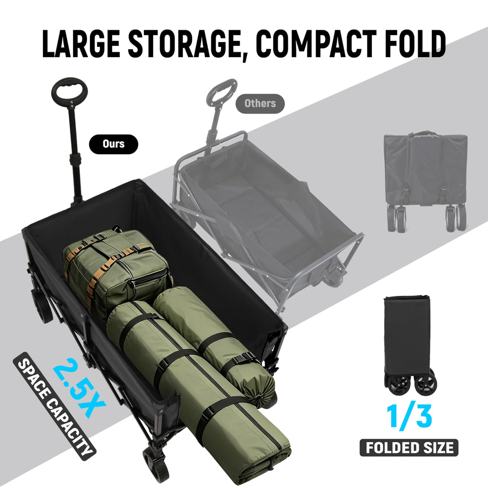 KAMPGATHR folded compact inside a car trunk to save storage space