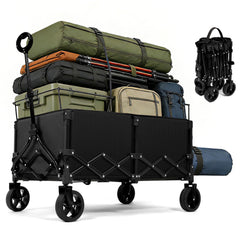 KAMPGATHR front view loaded with shopping showing large capacity benefit