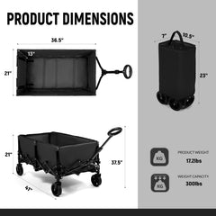 KAMPGATHR rear zipper opened to extend cargo for long items and easier loading