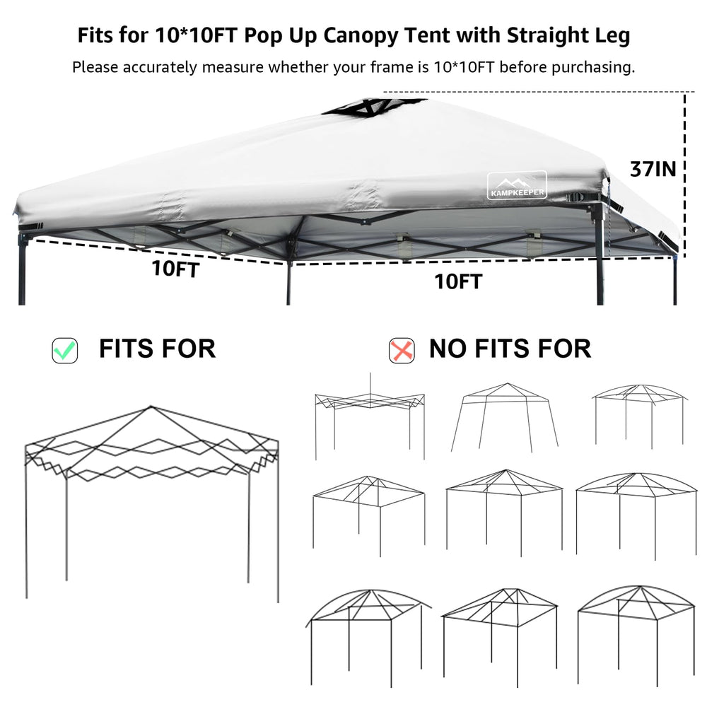 KAMPKEEPER adjustable corner strap and Velcro attachment for secure fit